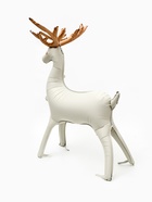 Воздушный шар фольгированный 3D 49" "Олень" бежевый сатин, под воздух - фото 123133781