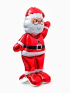 Воздушный шар фольгированный 3D 62" «Дед Мороз в красном», только под воздух - фото 809625298