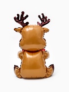 Воздушный шар фольгированный 3D 38" "Олень с подарком", только под воздух - фото 123133841