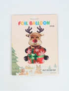 Воздушный шар фольгированный 3D 38" "Олень с подарком", только под воздух - фото 123133843