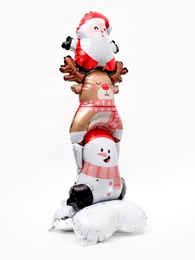 Воздушный шар фольгированный 60" "Новогоднее трио"