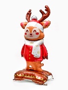 Воздушный шар фольгированный 60" "Зимний олень", только под воздух - фото 123133857