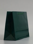 Пакет подарочный ламинированный горизонтальный «Изумрудный», M 32×26×12 см - фото 809625565