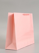 Пакет подарочный ламинированный горизонтальный «Розовый», L 40×31×11.5 см - фото 809625610