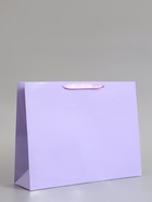 Пакет подарочный ламинированный горизонтальный «Сиреневый», L 40×31×11.5 см - фото 809625633