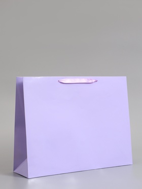 Пакет подарочный ламинированный горизонтальный «Сиреневый», L 40×31×11.5 см