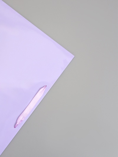 Пакет подарочный ламинированный горизонтальный «Сиреневый», L 40×31×11.5 см