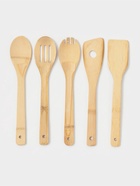 УЦЕНКА Набор кухонных принадлежностей Доляна «Бамбуковый лес», 5 предметов на подставке: 2 лопатки, 3 ложки - Фото 2