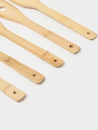 УЦЕНКА Набор кухонных принадлежностей Доляна «Бамбуковый лес», 5 предметов на подставке: 2 лопатки, 3 ложки - Фото 5