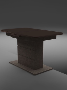 Стол кухонный раздвижной «Шамбор», 1240(1540)×750×760 мм, цвет коричневый/коричневый камень