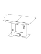 Стол кухонный раздвижной Триумф 1240(1540)х750 столешница: пластик, цвет серый камень светлый/травер - Фото 3