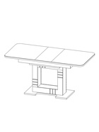 Стол кухонный раздвижной Триумф 1240(1540)х750 столешница стекло, цвет коричневый камень Н085   1101 - Фото 2