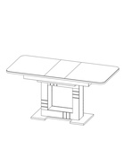 Стол кухонный раздвижной Триумф 1240(1540)х750 столешница стекло, цвет белый глянец Н071 - Фото 2