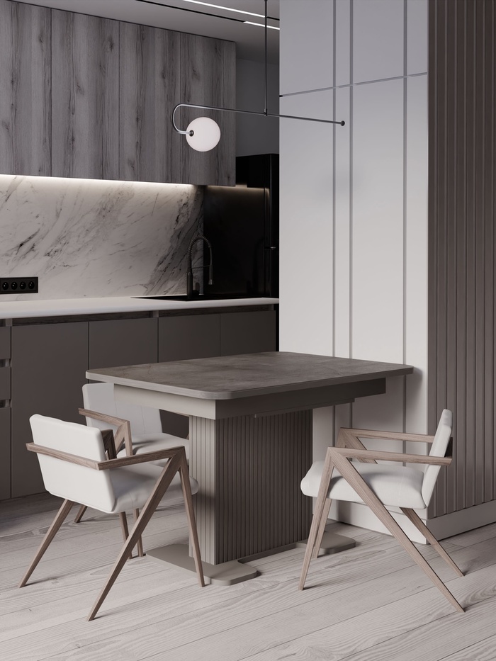 Стол кухонный раздвижной Мерлион 1240(1540)х750 столешница: пластик, цвет коричневый софт/бронзовый - Фото 1