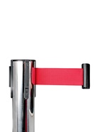 УЦЕНКА Стойка ограждения сер с вытяжной лентой-280см КРАСНАЯ,высота-90см,d- 6см,напольный d-32см 1 - Фото 11