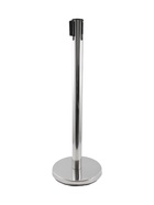 УЦЕНКА Стойка ограждения сер с вытяжной лентой-280см КРАСНАЯ,высота-90см,d- 6см,напольный d-32см 1 - Фото 5