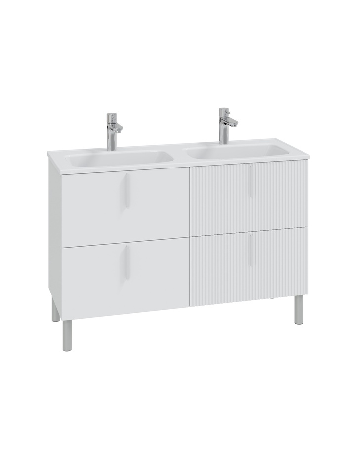 Тумба напольная «Вега 120», под раковину «Венера 120 », 4 ящика, цвет белый