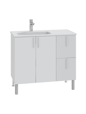 Тумба напольная «Вега 90», под раковину «Венера 90», 2 ящика, цвет белый