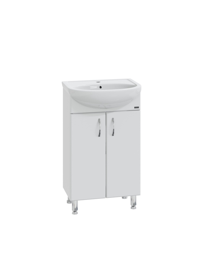 Тумба напольная «Сити 50», под раковину «Уют 50», цвет белый