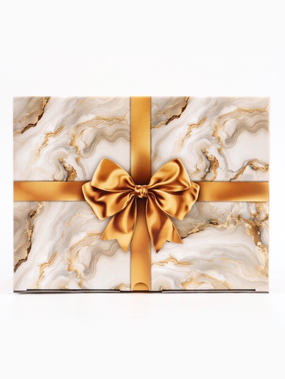 Коробка подарочная самосборная «Бант», 30×23×12 см