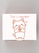 Коробка складная «Котик», 30 × 23 × 12 см - фото 809625853