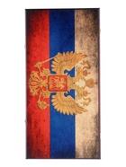 Нарды деревянные большие, настольная игра "Герб России", 60 х 60 см с шашками - фото 809625920