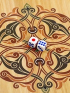 Нарды деревянные большие, настольная игра "Герб России", 60 х 60 см с шашками - фото 809625925