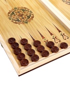 Нарды деревянные большие, настольная игра "Герб России", 60 х 60 см с шашками - фото 809625927