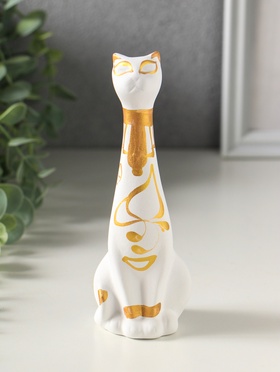 Фигурка керамика «Кот Египетский», 15 см, белый