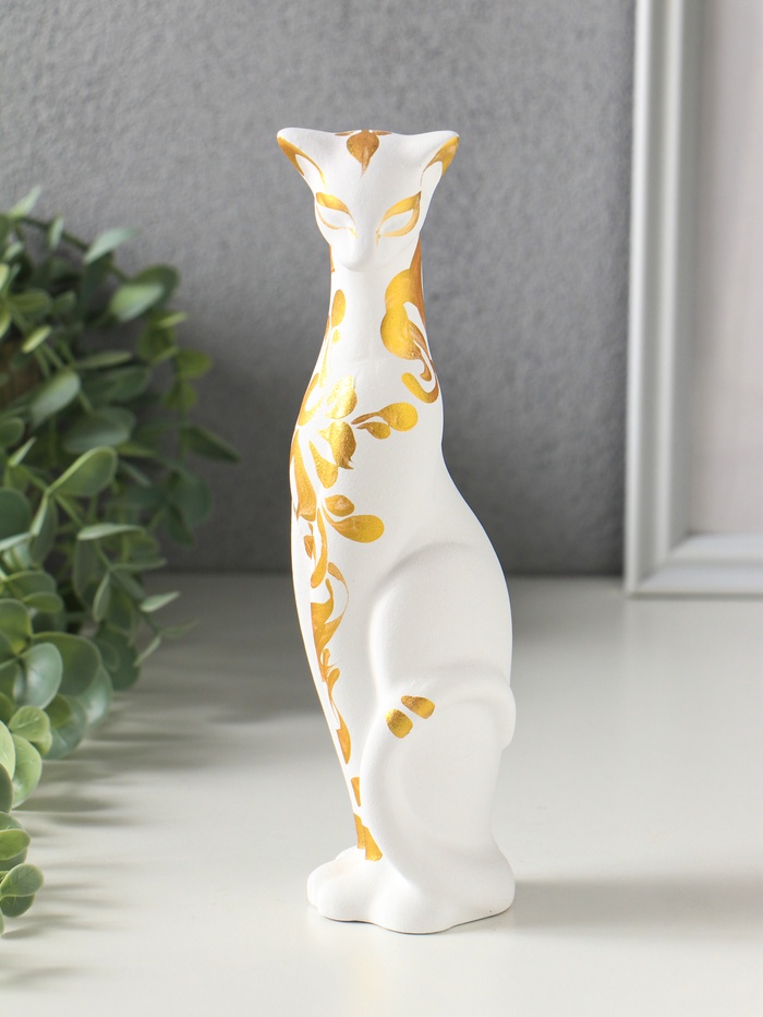 Фигура керамика «Кошка Багира», 20 см, белый