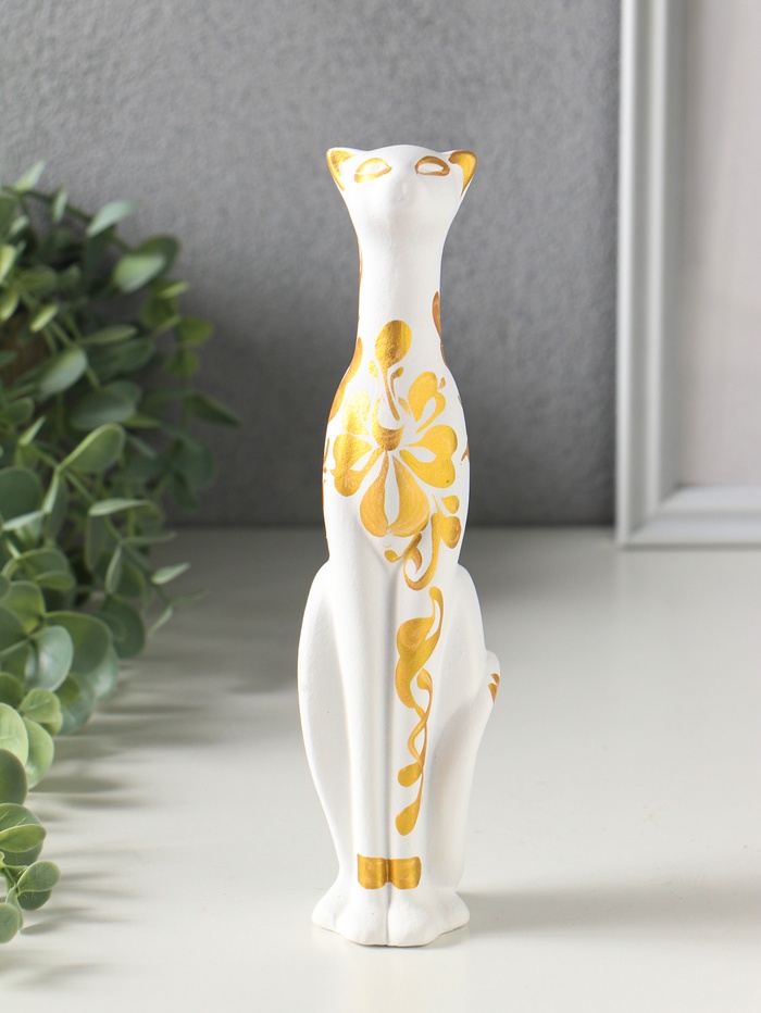 Фигура керамика «Кошка Багира», 20 см, белый