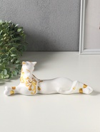 Фигура "Кошка Багира лежит" 26 см, белый - фото 809625959