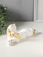Фигура "Кошка Багира лежит" 26 см, белый - фото 809625960