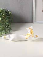 Фигура "Кошка Багира лежит" 26 см, белый - фото 809625961
