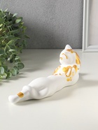 Фигура "Кошка Багира лежит" 26 см, белый - фото 809625962