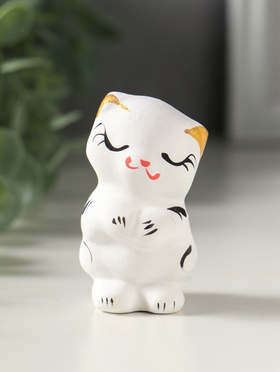 Фигурка керамика «Котик милашка», 7 см, белый