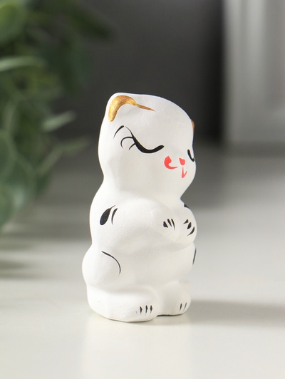 Фигурка керамика «Котик милашка», 7 см, белый