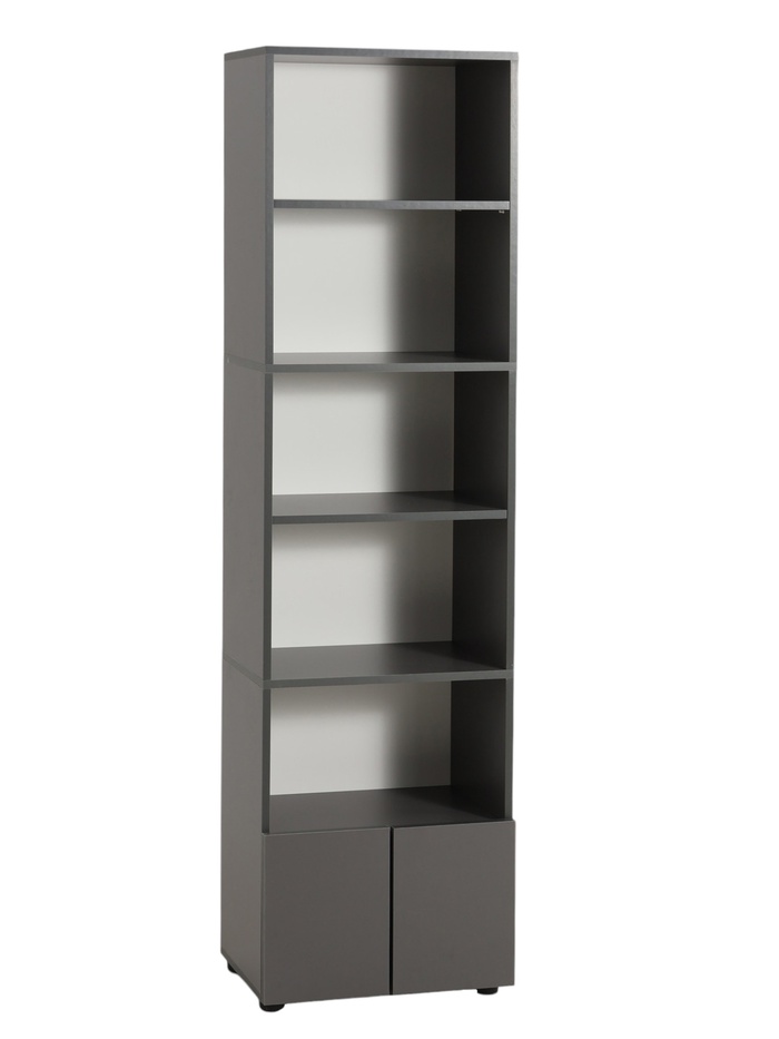Стеллаж с дверками, 500×262×1793 мм, цвет графит