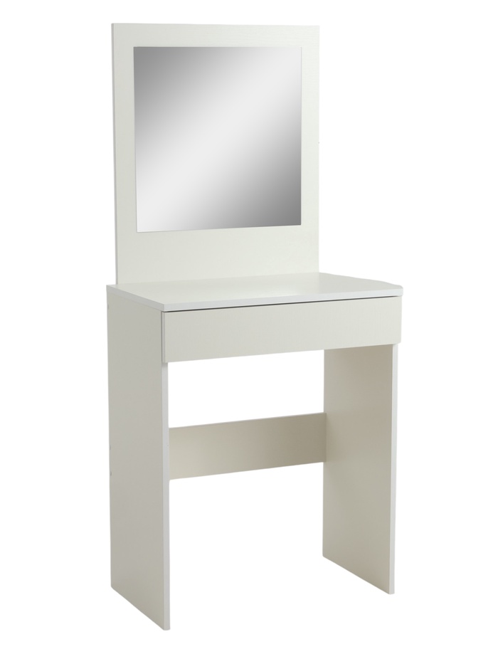 Столик туалетный с зеркалом, 601×378×1354 мм, цвет белый
