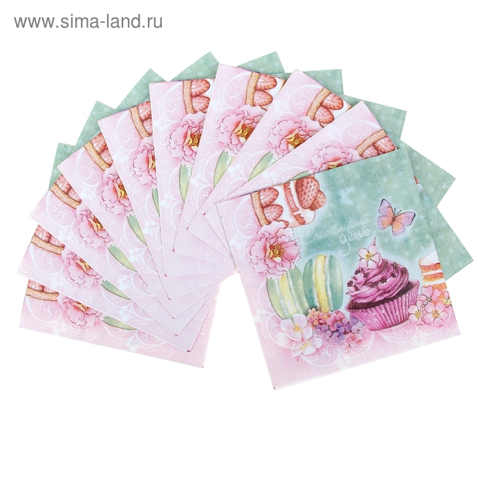 Набор салфеток для декупажа (10 штук) "Сладости" - Фото 1