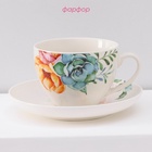 УЦЕНКА Сервиз чайный Доляна «Пташка», 12 предметов: 6 чашек 280 мл, 6 блюдец d=15 см, фарфор, белый - Фото 2