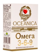Омега 3‑6‑9 «Океаника», капсулы 1400 мг, 30 шт. - фото 809649003