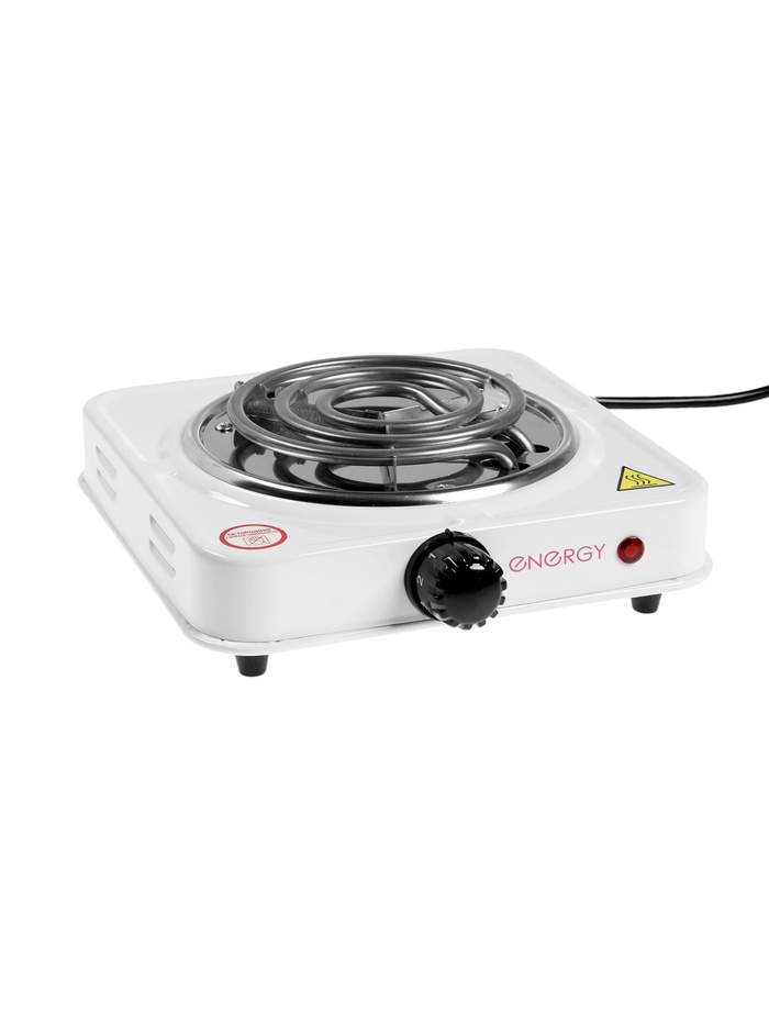 УЦЕНКА Плитка электрическая ENERGY EN-902, 1000 Вт, 140 мм, 1 конфорка, белая - Фото 1