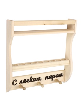 Полка - вешалка для масел, 3 крючка 35х35х7 см