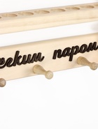 Полка-вешалка для бани и сауны, 35×7×35 см, деревянная, 3 крючка, для масел - Фото 5