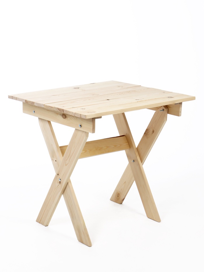 Стол складной для бани и сауны, 80×70×73 см, деревянный