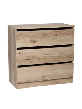 Комод 3 ящика, 704х370х700, Дуб делано