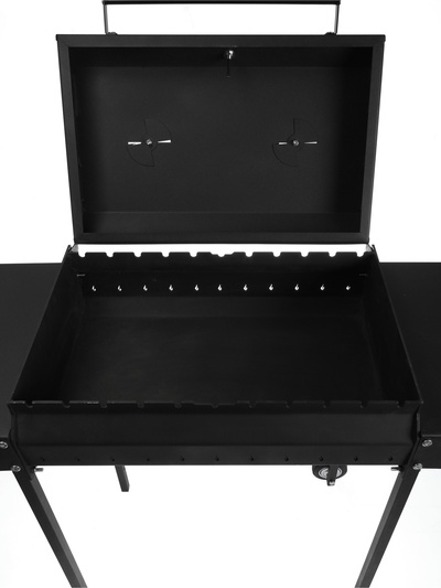Мангал KRAMM, 105.5×55×92 см, сталь 4 мм, крышка, боковые полки