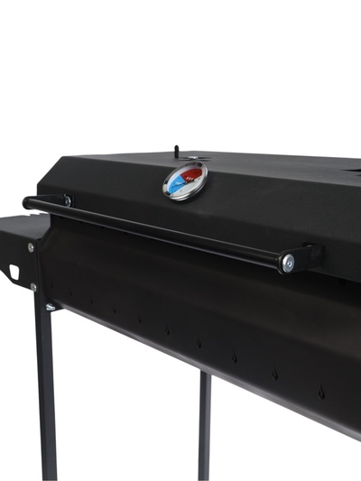 Мангал KRAMM, 105.5×55×92 см, сталь 4 мм, крышка, боковые полки