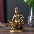 УЦЕНКА Нэцке полистоун бронза «Лакшми в лодке» 14.5×11×7 см - Фото 1